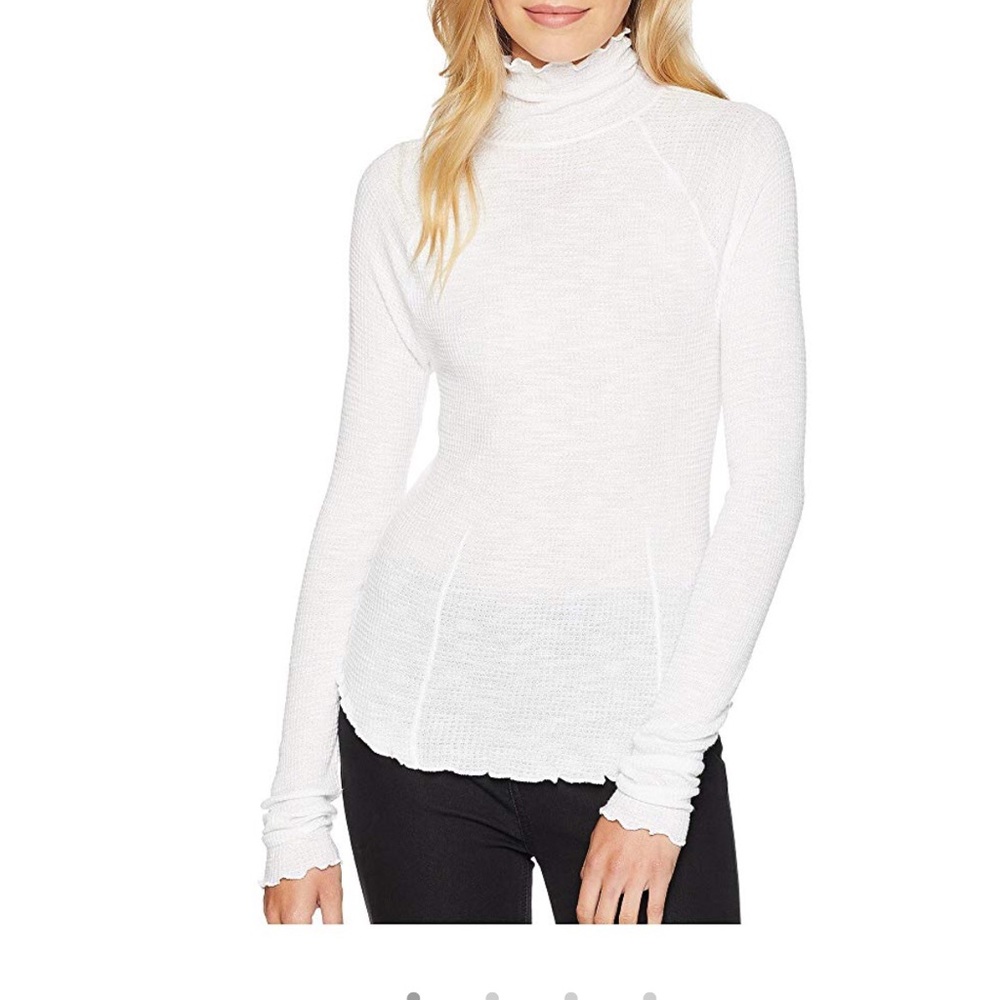Free People White Thermal Top